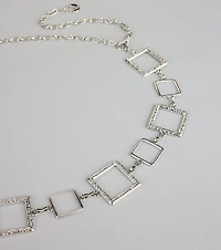 Modern Muse Geometric Chain Belt