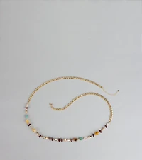 New Obsession Beaded Stone Chain Belt
