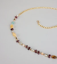 New Obsession Beaded Stone Chain Belt