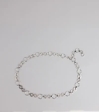 Trendy Vibes Textured O-Ring Chain Belt