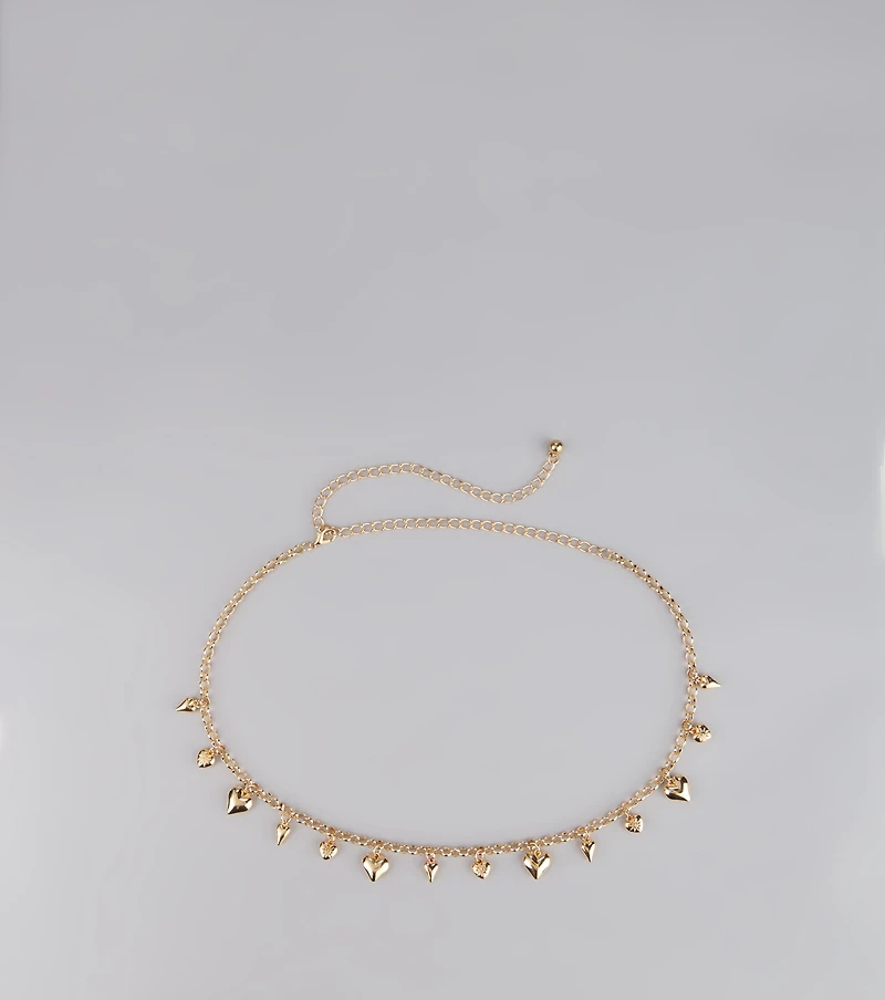 Heart To Heart Charm Chain Belt