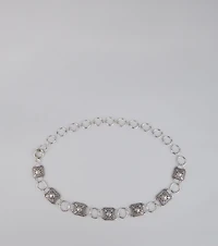 Major Attitude Etched Square Chain Belt