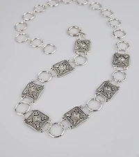 Major Attitude Etched Square Chain Belt