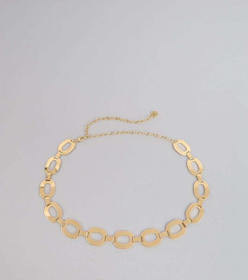 Glam Goals Oval Chain Belt