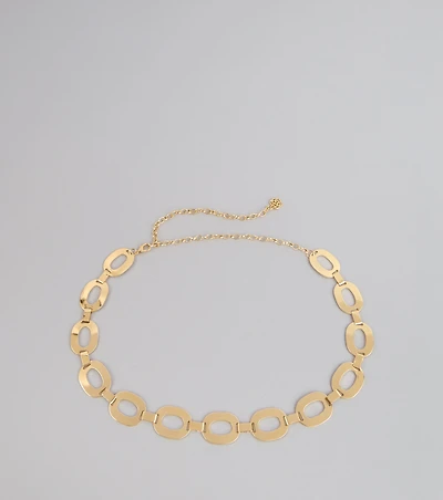 Glam Goals Oval Chain Belt