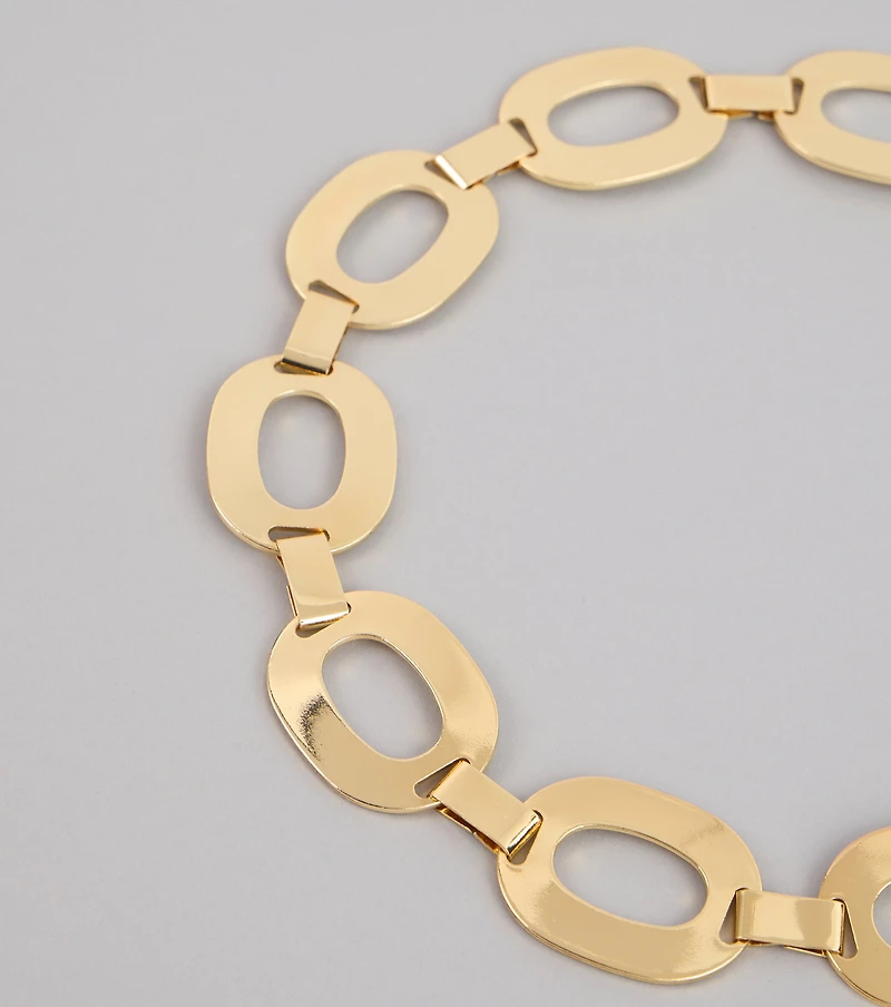 Glam Goals Oval Chain Belt