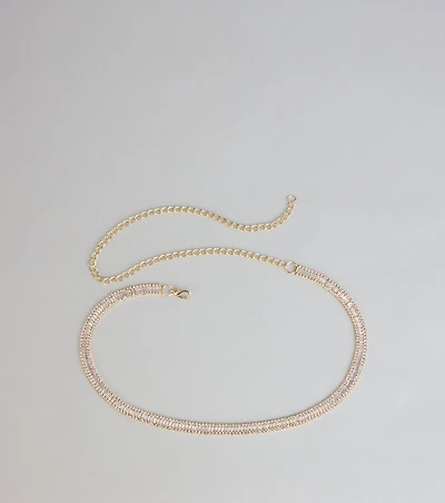 Shimmer Statement Cubic Zirconia Belt