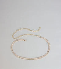 Shimmer Statement Cubic Zirconia Belt