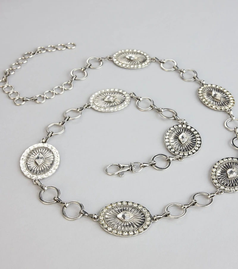 Rhinestone Rodeo Concho Belt