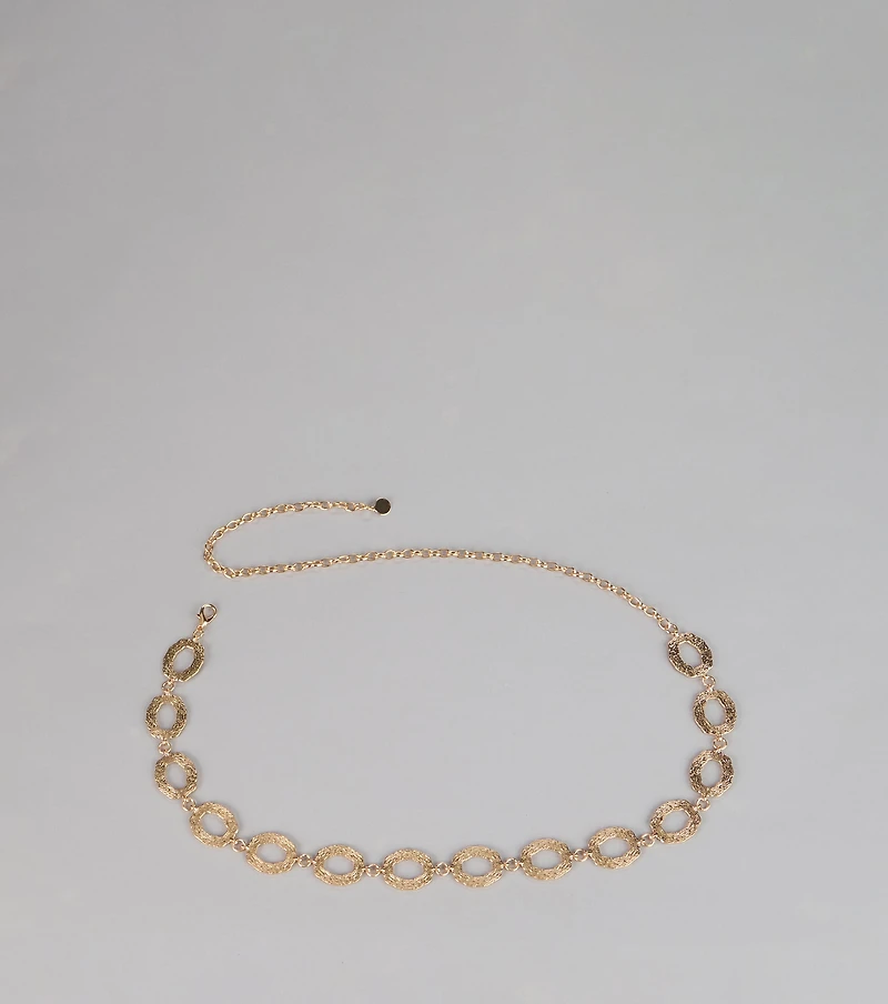 Linked Up Luxe Oval Chain Belt