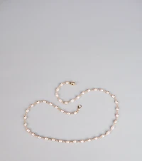 Everyday Elegance Faux Pearl Chain Belt