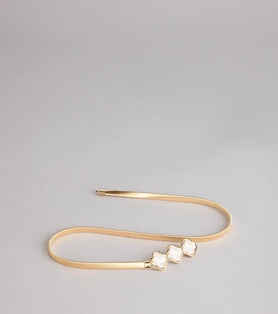 Triple Take Faux Pearl Coil Belt