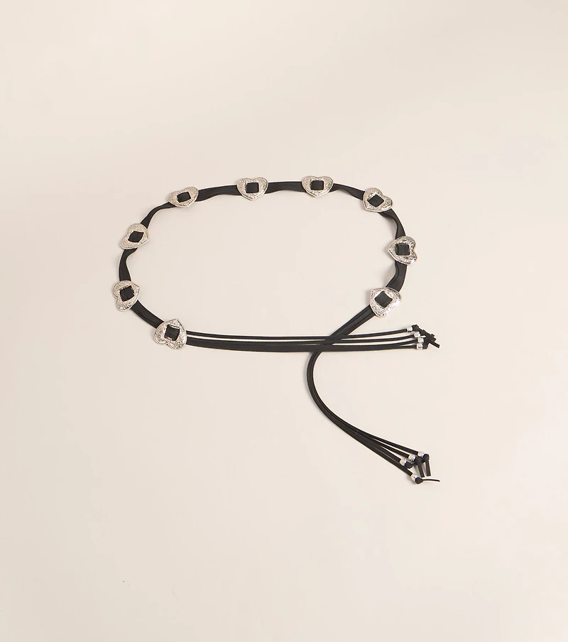 Wild Affair Heart Concho String Belt