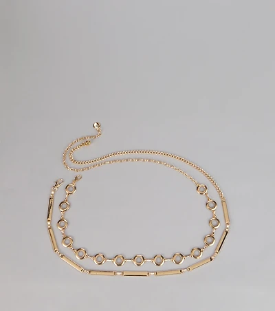 Double The Drama Two-Pack Chain Belt Set