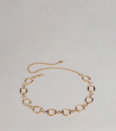 Chic Impact Square Chain Belt