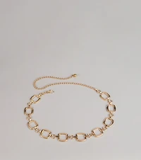 Chic Impact Square Chain Belt
