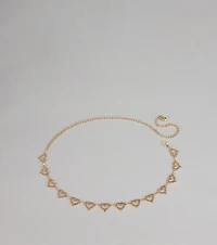 Sweet on You Sparkle Heart Chain Belt