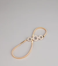 Sparkle Stunner Rhinestone Triple O-Ring Stretch Belt