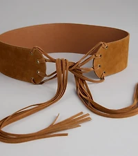 Dose Of Attitude Faux Suede Belt