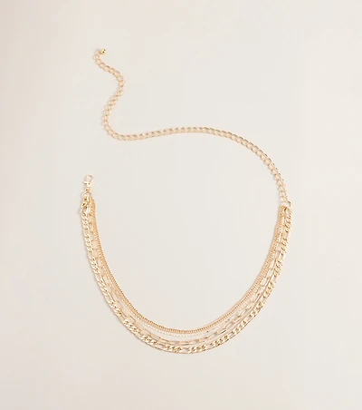 Linked To The Look Layered Chain Belt