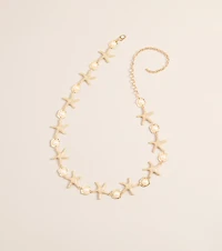 Vacay Look Pearl Starfish Chain Belt