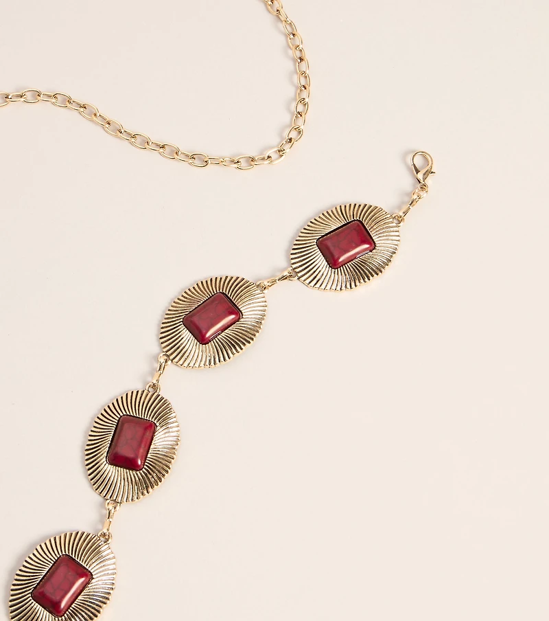 Desert Drama Stone Concho Chain Belt