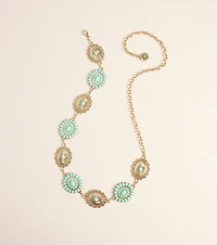 Desert Detail Stone Concho Chain Belt