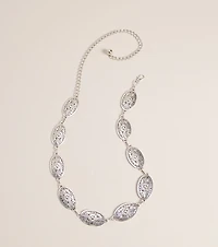 Wild Bloom Flower Concho Chain Belt