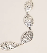 Wild Bloom Flower Concho Chain Belt