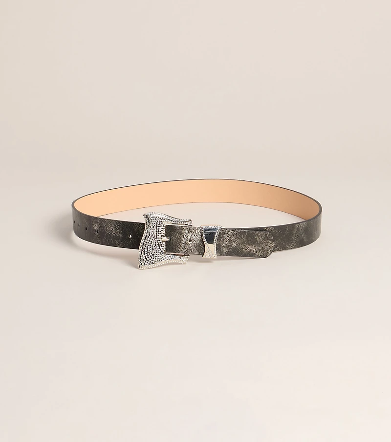 Too Glam To Gatekeep Rhinestone Buckle Belt