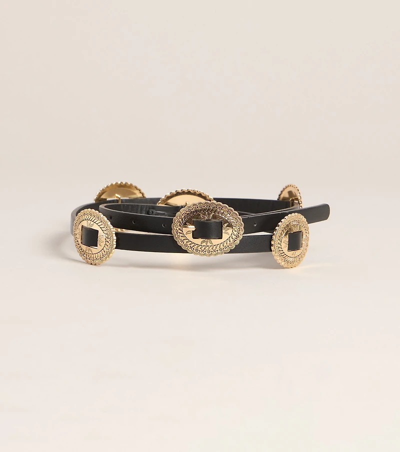 Lowkey Iconic Oval Concho Belt
