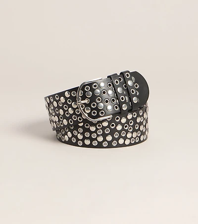 Instant Attitude Studded Faux Leather Belt