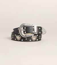 Love Struck Rhinestone Heart Belt