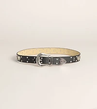 Love Struck Rhinestone Heart Belt