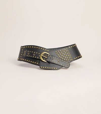 Waist Rules Studded Wide Belt