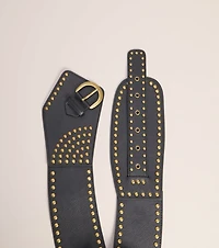 Waist Rules Studded Wide Belt