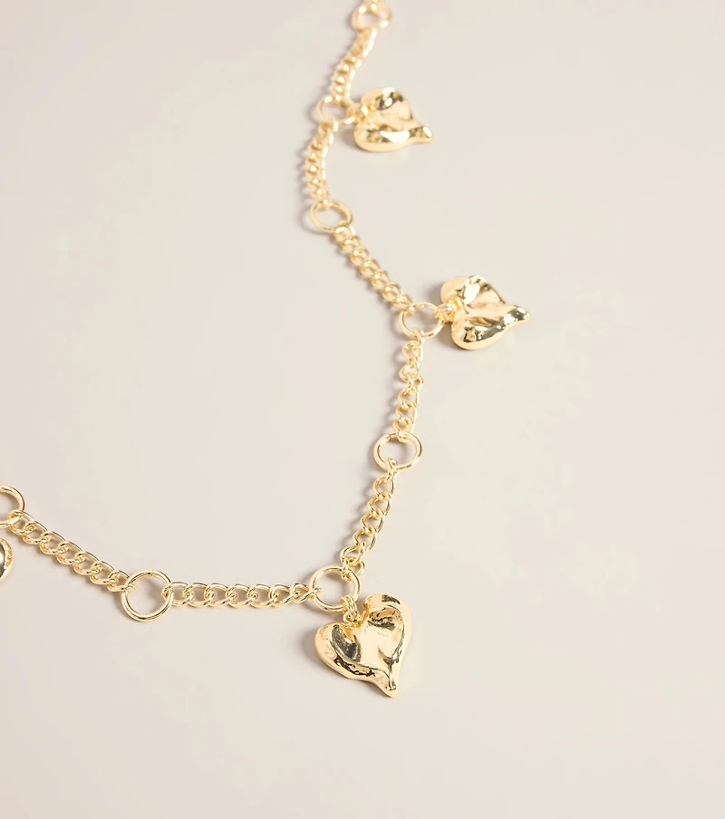 Love On Lock Heart Charm Chain Belt