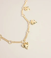 Love On Lock Heart Charm Chain Belt