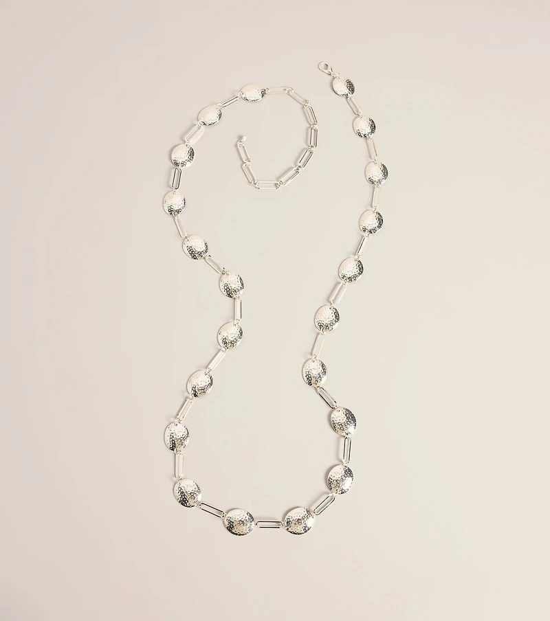 Linked Up Hammered Disc Chain Belt
