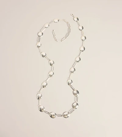 Linked Up Hammered Disc Chain Belt