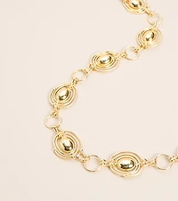 Statement Swirl Concho Chain Belt
