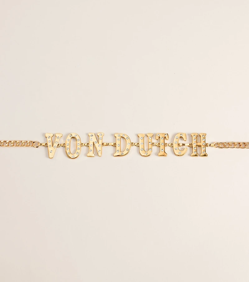 Windsor x Von Dutch Letter Chain Belt