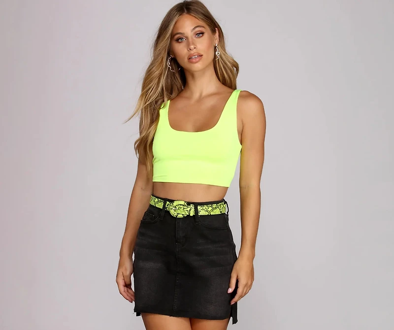 Electric Neon Snake Belt