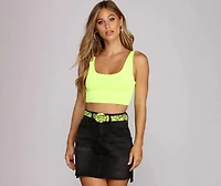 Electric Neon Snake Belt