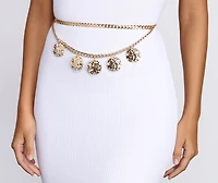 Hammered Coin Chain Belt
