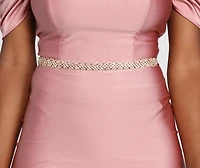 Looped Rhinestones Belt