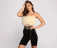 Double O-Ring Rhinestone Chain Belt