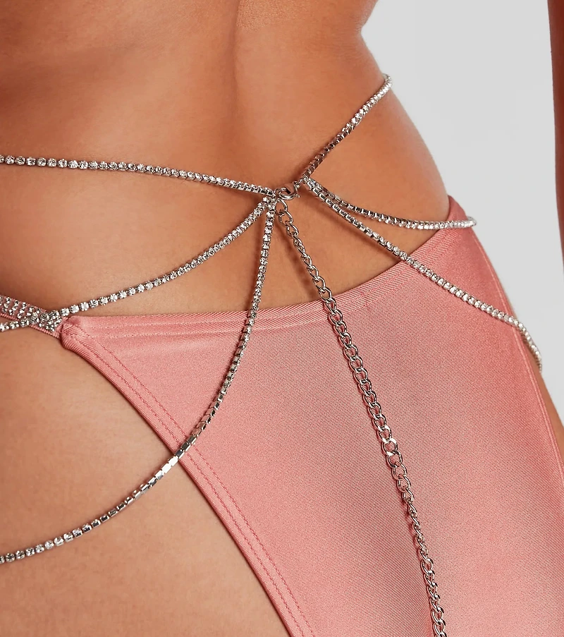 Shimmering Beauty Rhinestone Belly Chain