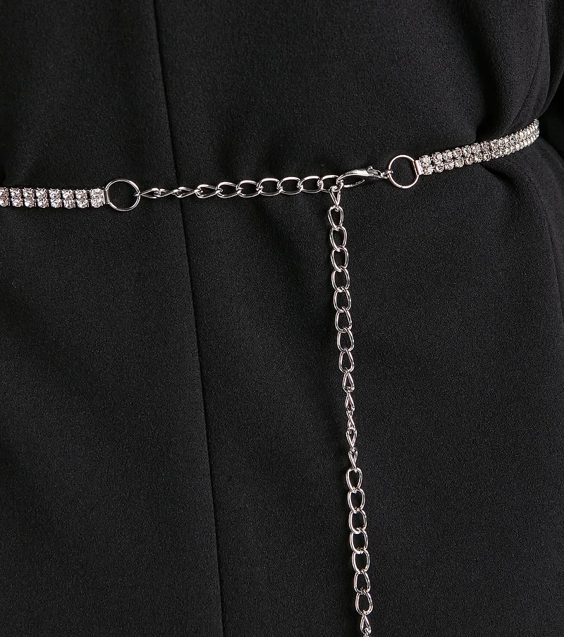 Enchanting Glamour Rhinestone Butterfly Belt