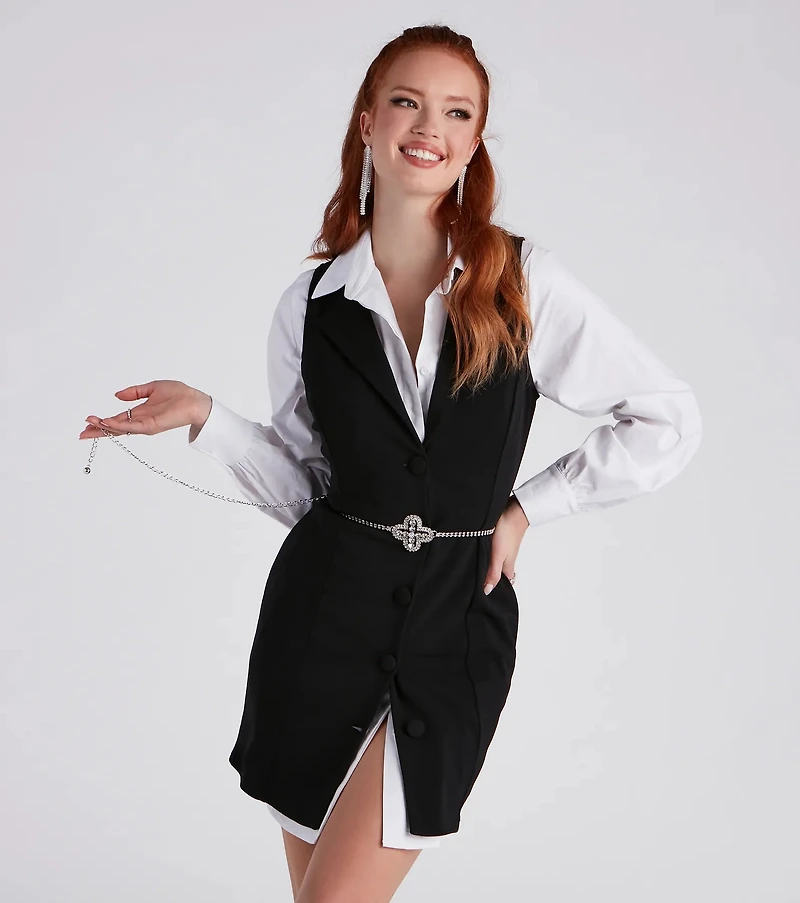 Chain Attraction Rhinestone Belt